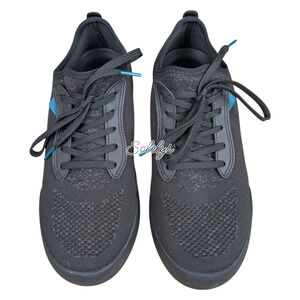 Vessi Weekend Womens 9 Asphalt Black Waterproof Dyma-Tex Knit Lace Up Sneaker
